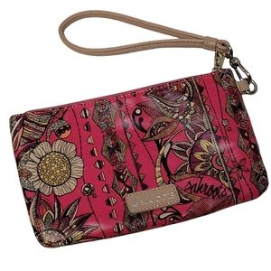 Sakroots Floral Embroidered Owl Wristlet